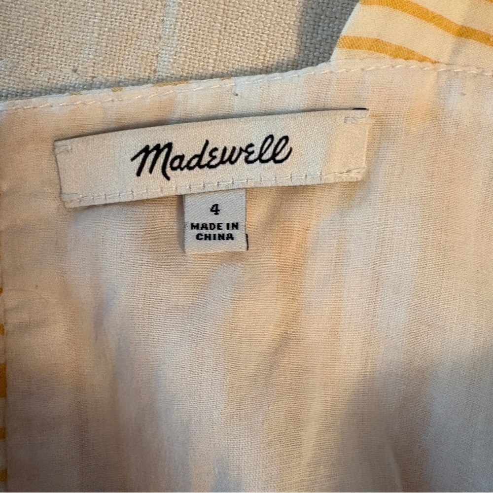 Madewell Tiered Tank Striped Midi Dress - Picture 4 of 5